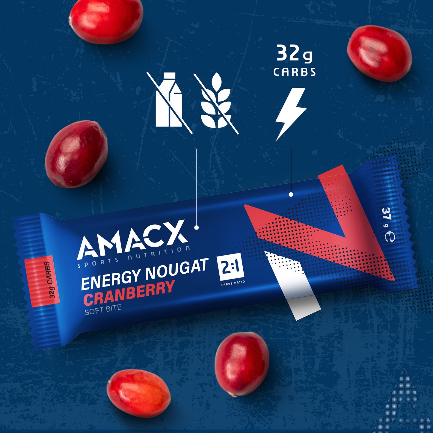 Amacx Energy Nougat Tranebær