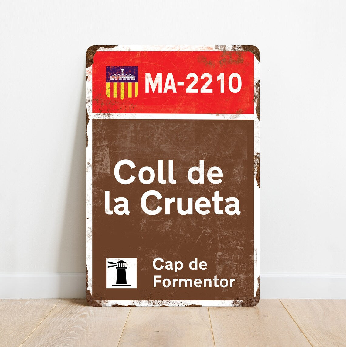 Coll de la Crueta - Cap de Formentor - Vintage metalskilt