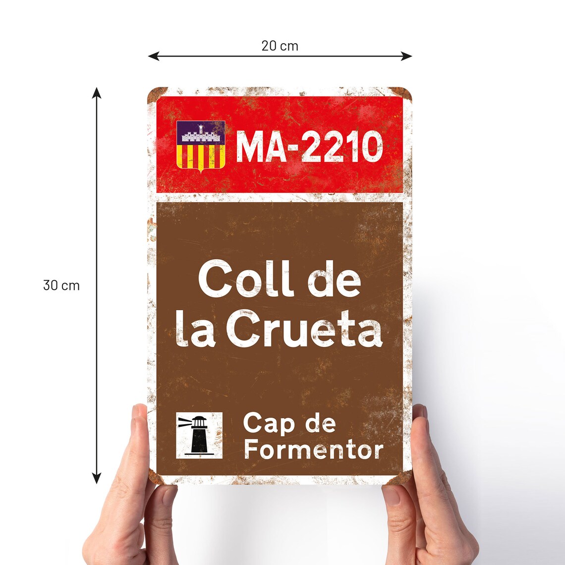 Coll de la Crueta - Cap de Formentor - Vintage metalskilt