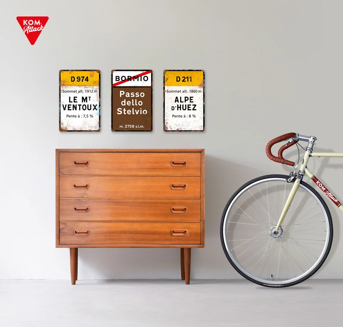 Col du Galibier - Vintage metalskilt
