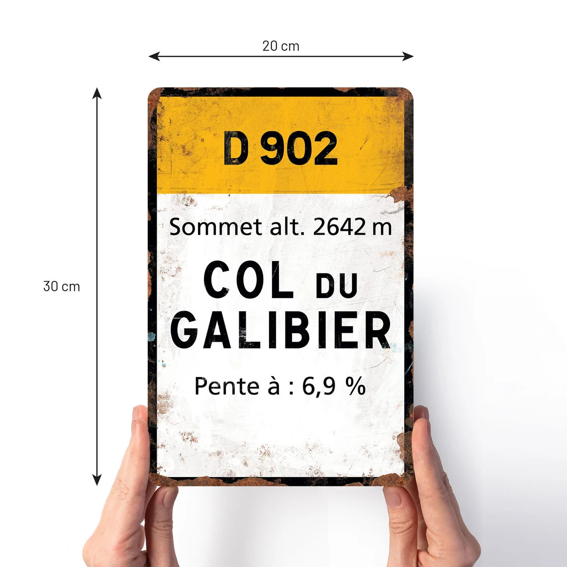 Col du Galibier - Vintage metalskilt