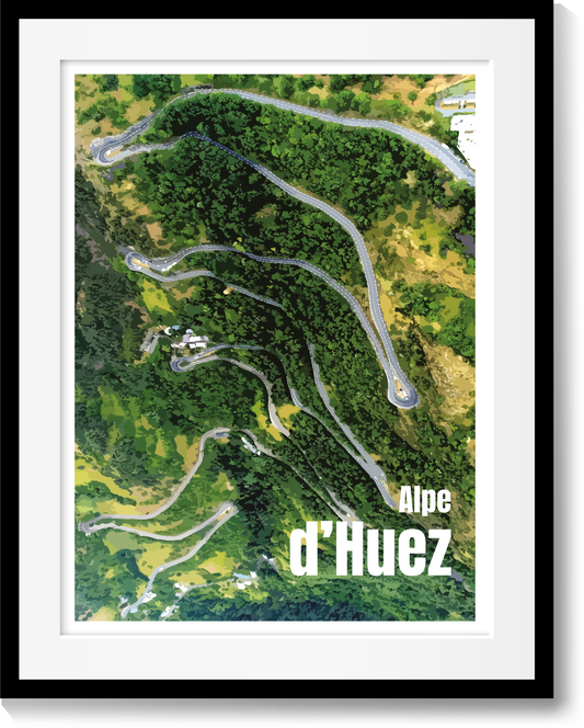 Alpe d'Huez, climb poster