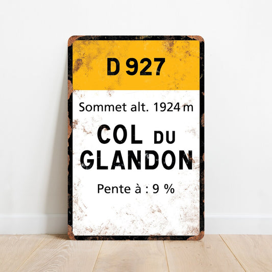 Col du Glandon - Vintage metalskilt