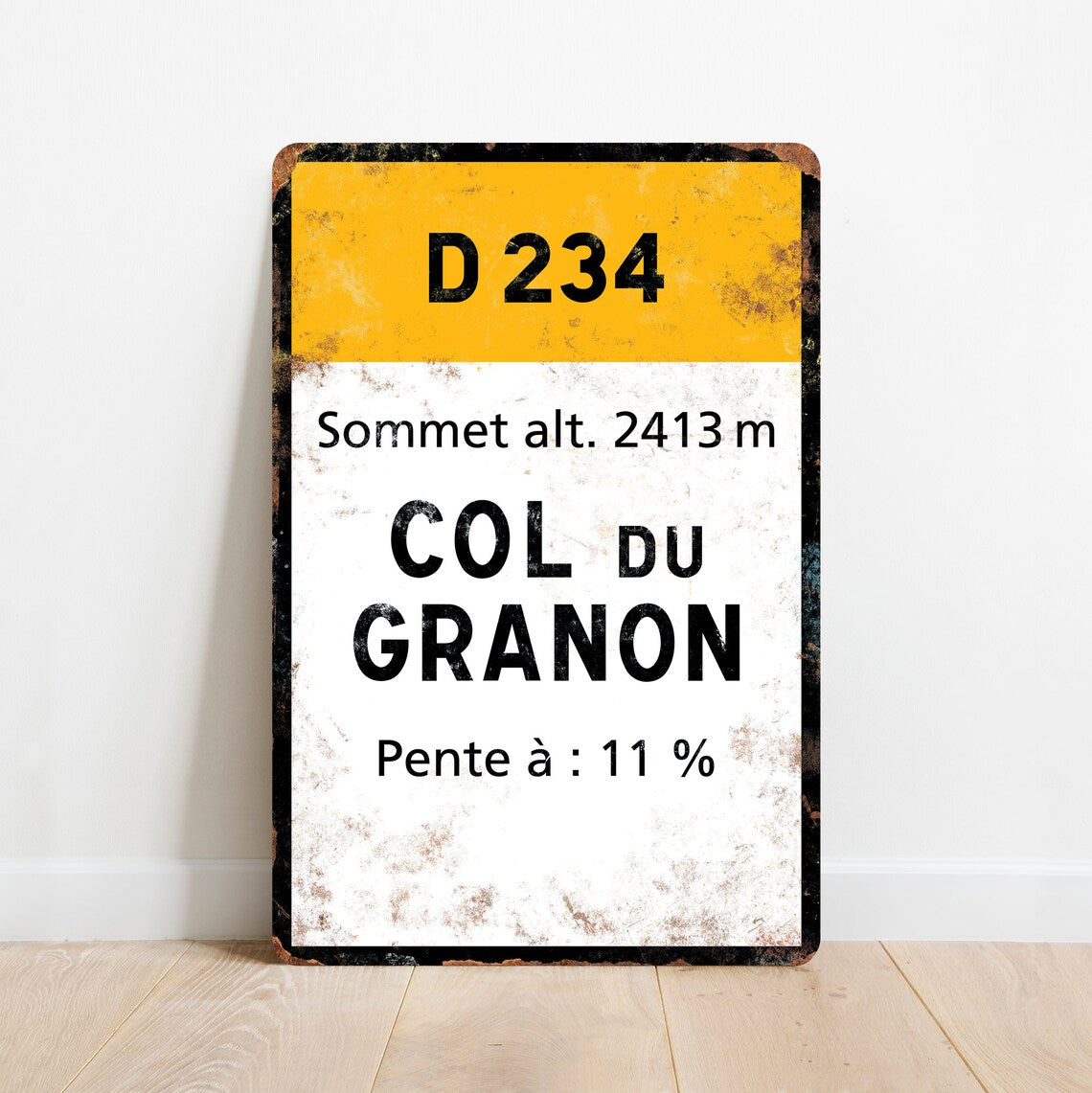 Col du Granon - Vintage metalskilt