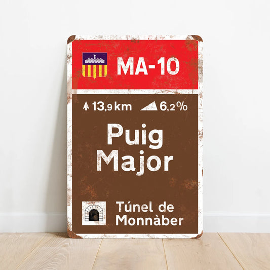 Puig Major - Vintage metalskilt