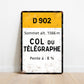 Col du Télégraphe - Vintage metalskilt