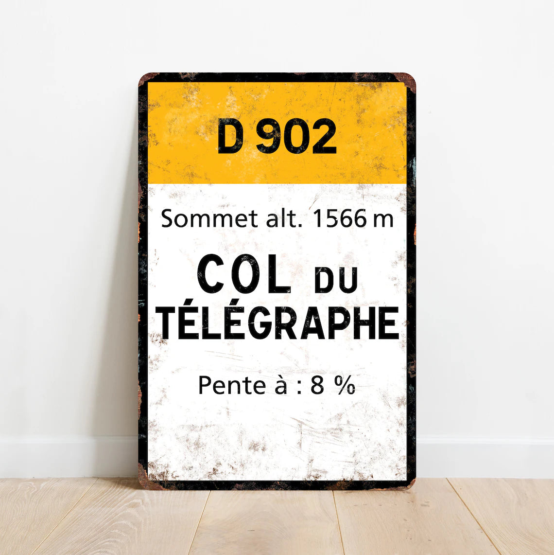 Col du Galibier - Vintage metalen bord