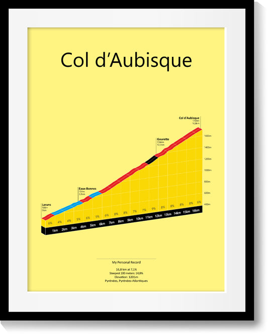 Col d'Aubisque, stigningsplakat