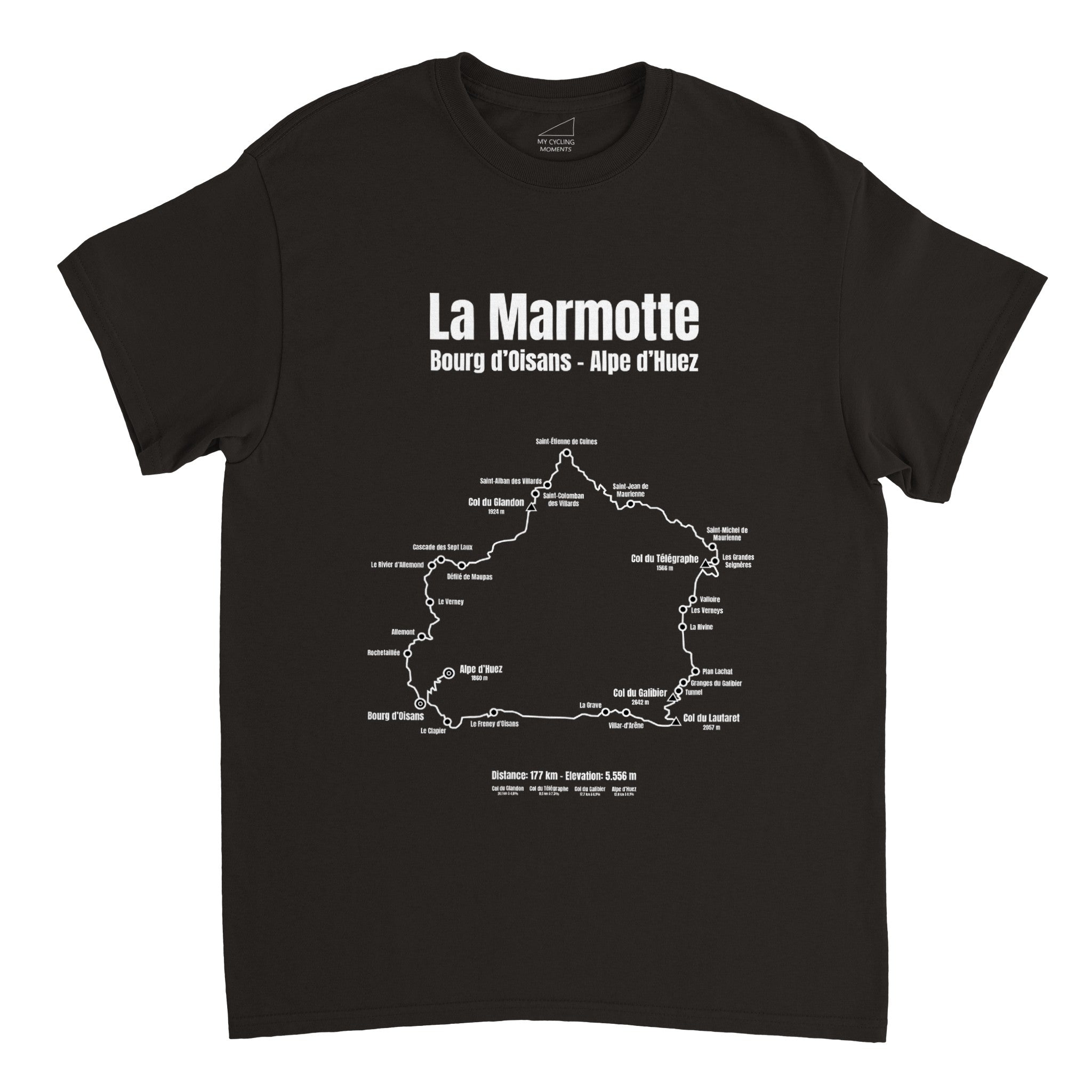 La Marmotte T shirt black My Cycling Moments